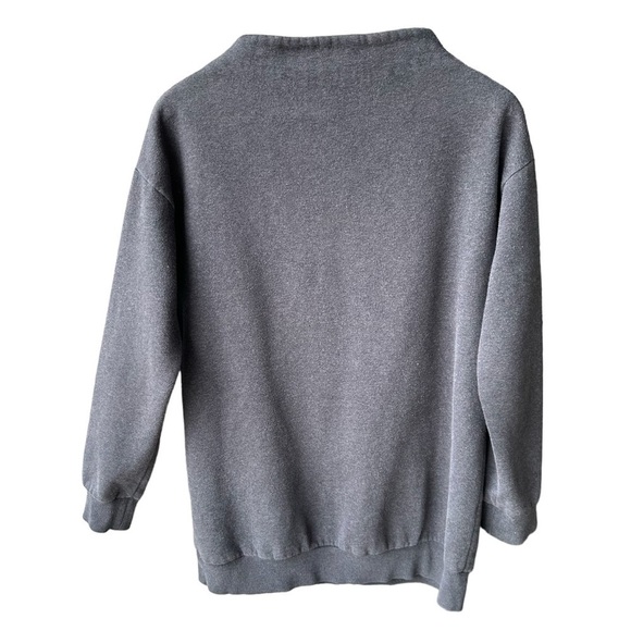 Gymshark Sweater Sweatshirt Top Grey Mock Neck Athleisure Activewear Gorpcore M - Picture 3 of 5